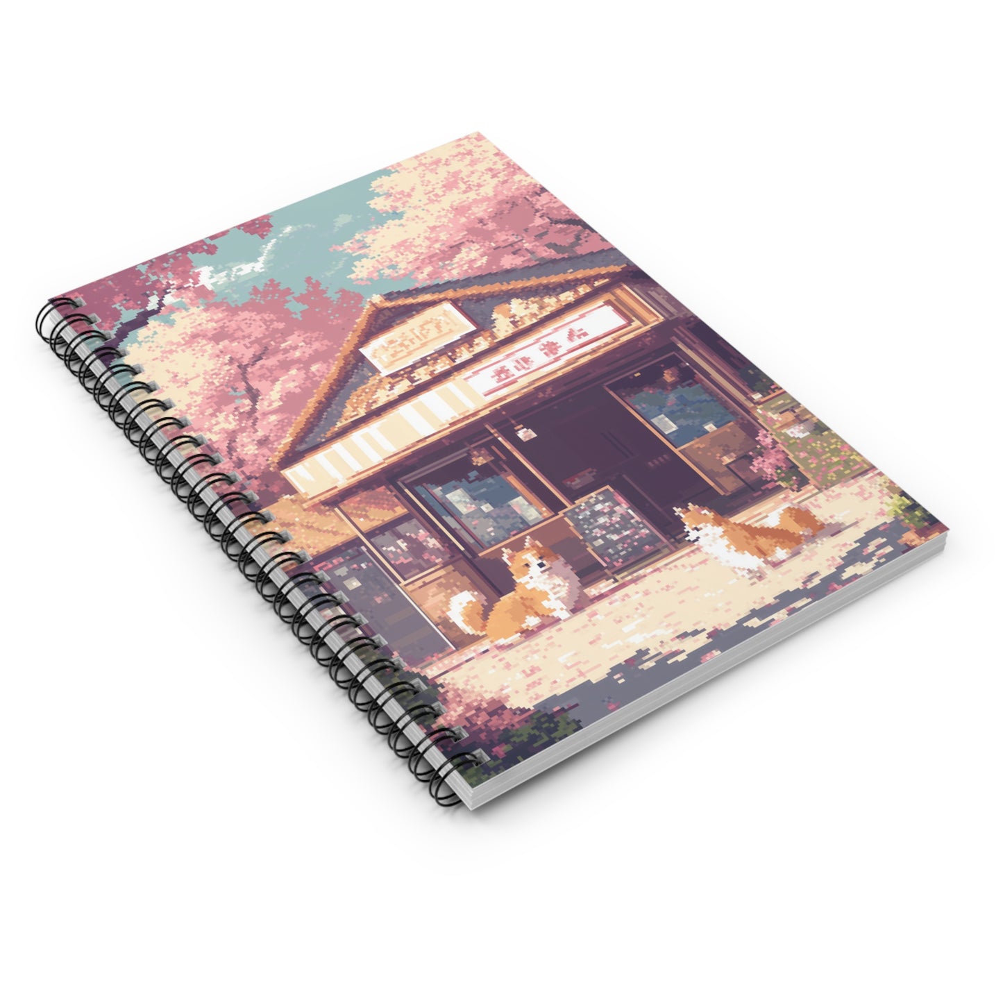 "Charming Café" Spiral Notebook - Ruled Line