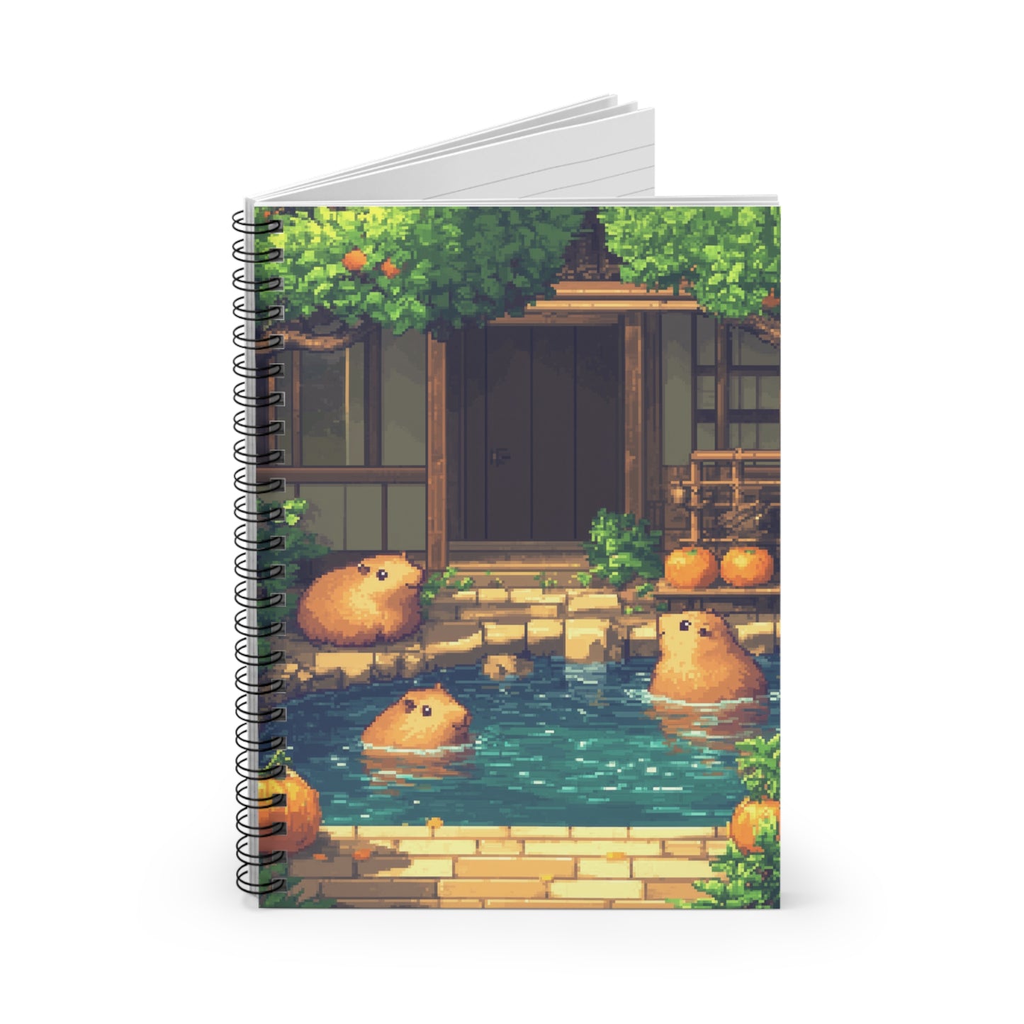 "Adorable Capybaras" Spiral Notebook - Ruled Line