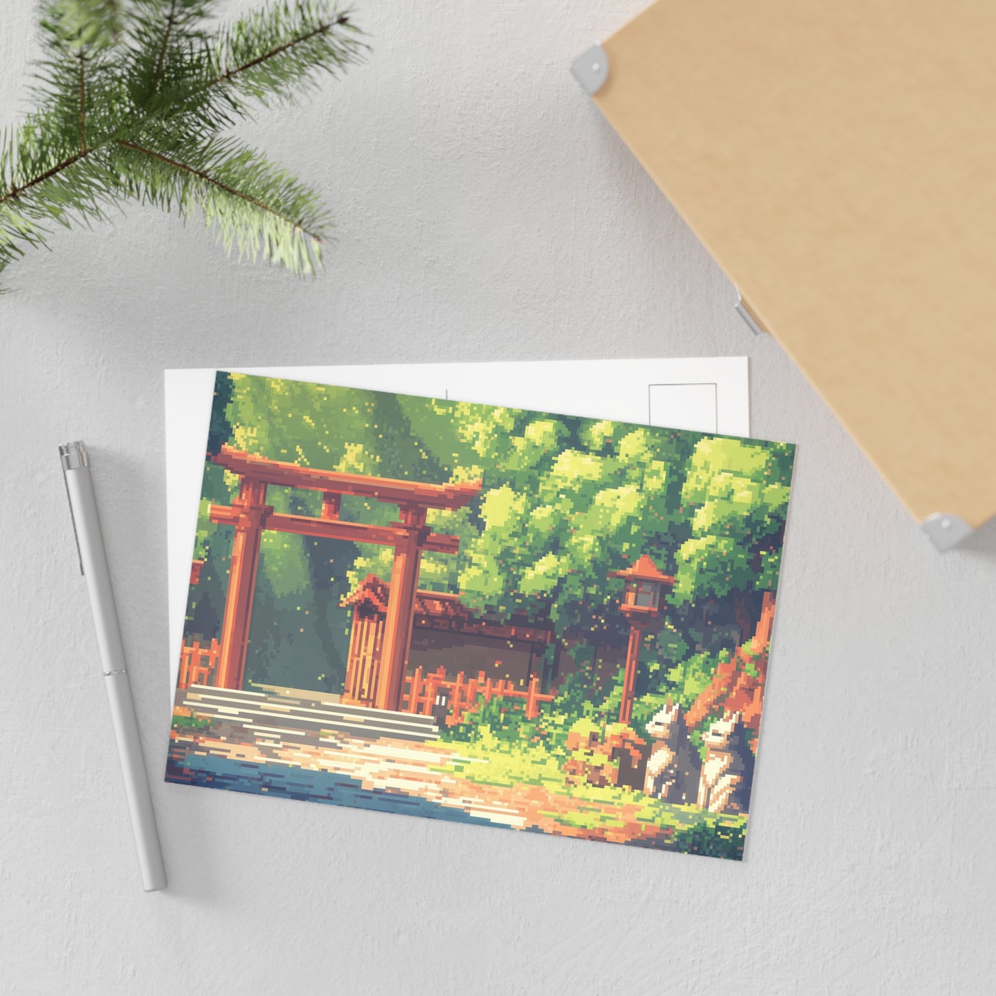 "Foxes at the Tori Gates" Postcards