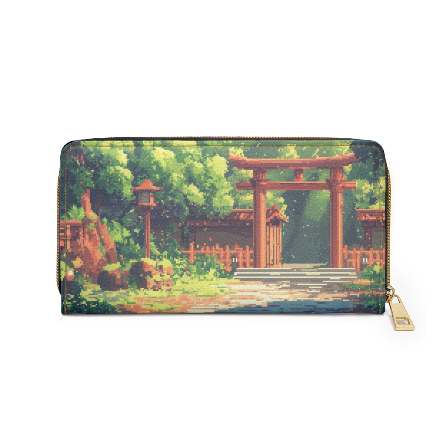"Foxes at the Tori Gates" Zipper Wallet