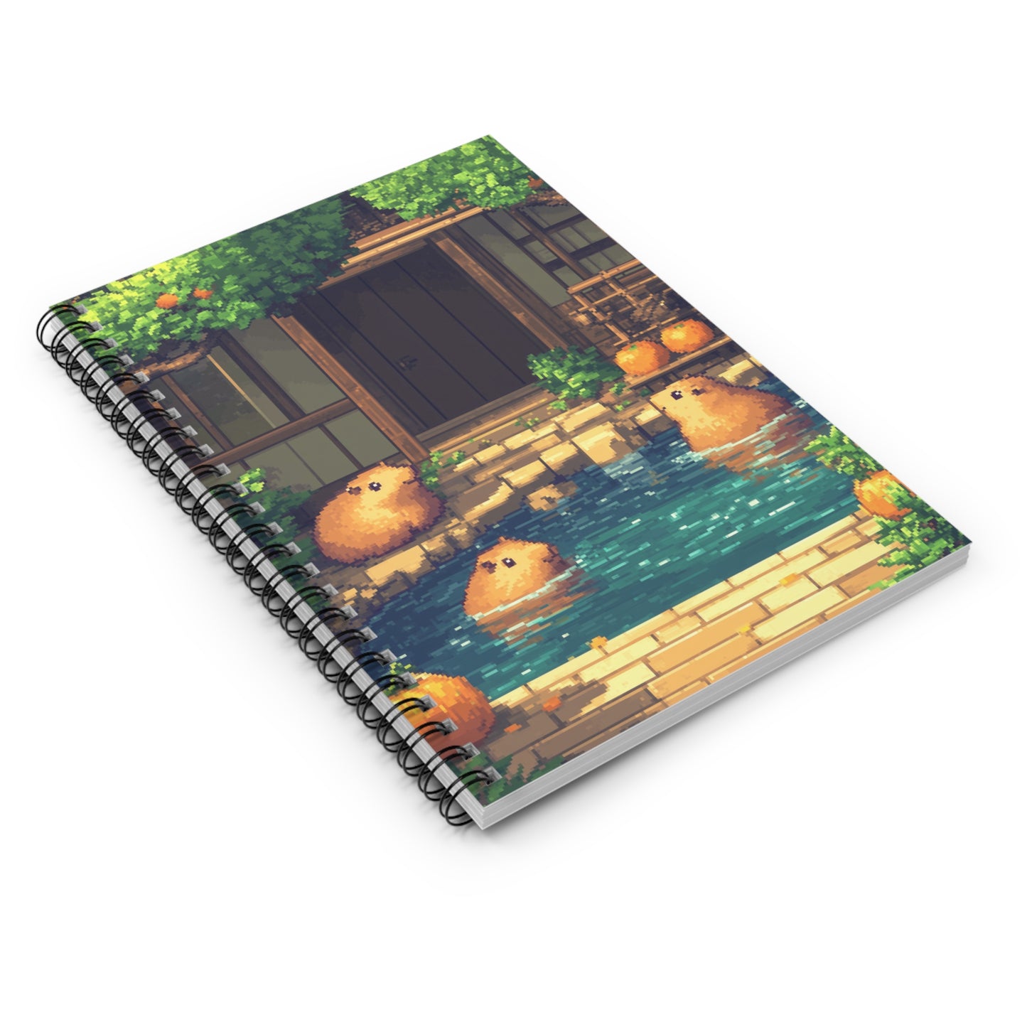 "Adorable Capybaras" Spiral Notebook - Ruled Line