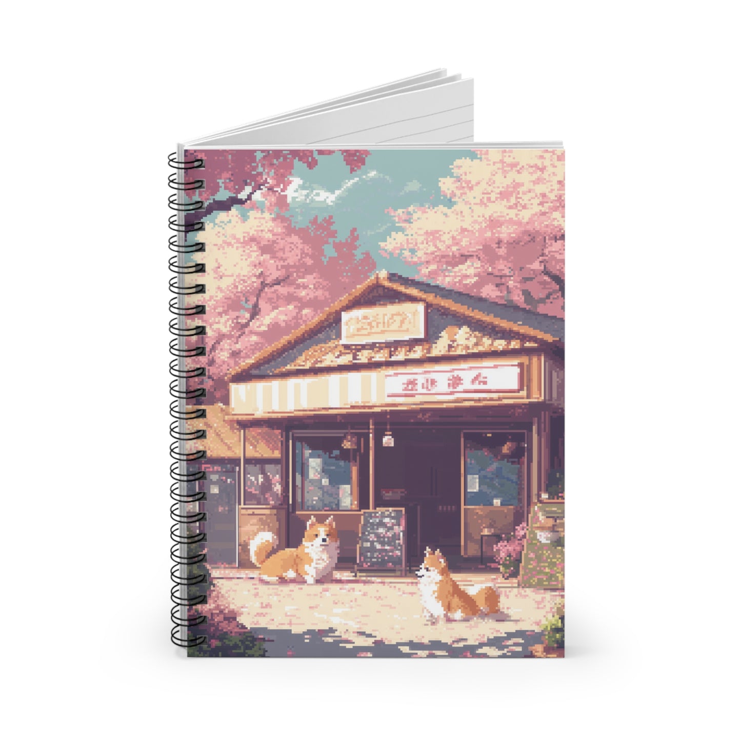 "Charming Café" Spiral Notebook - Ruled Line