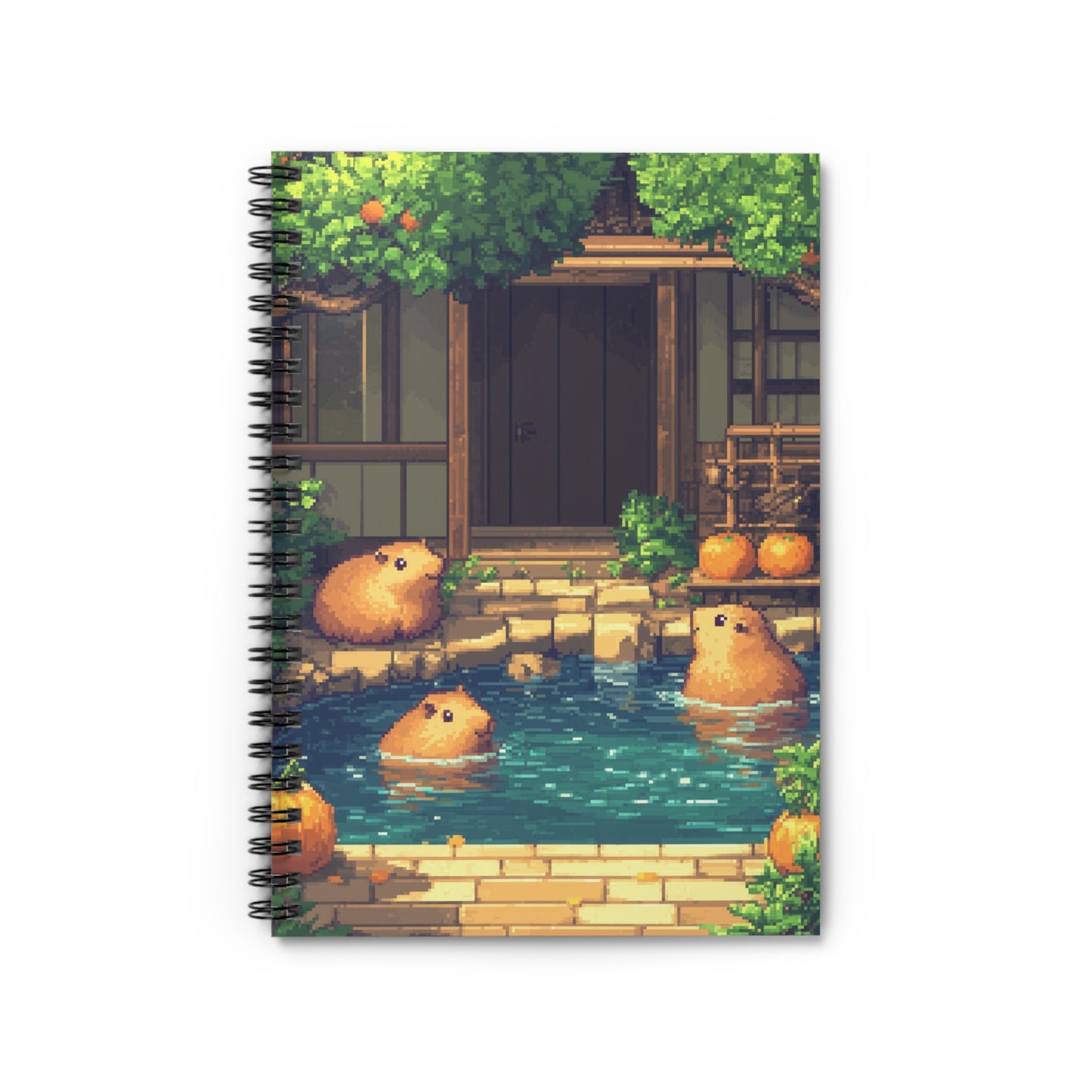 "Adorable Capybaras" Spiral Notebook - Ruled Line