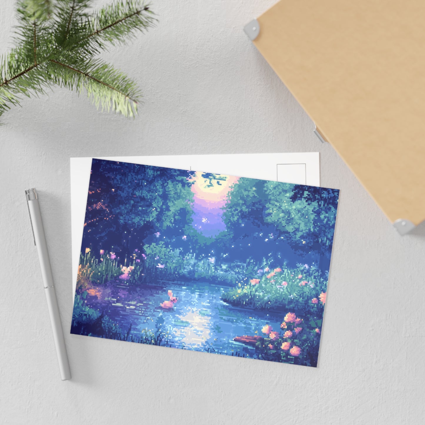"Dreamy Night Lake" Postcards