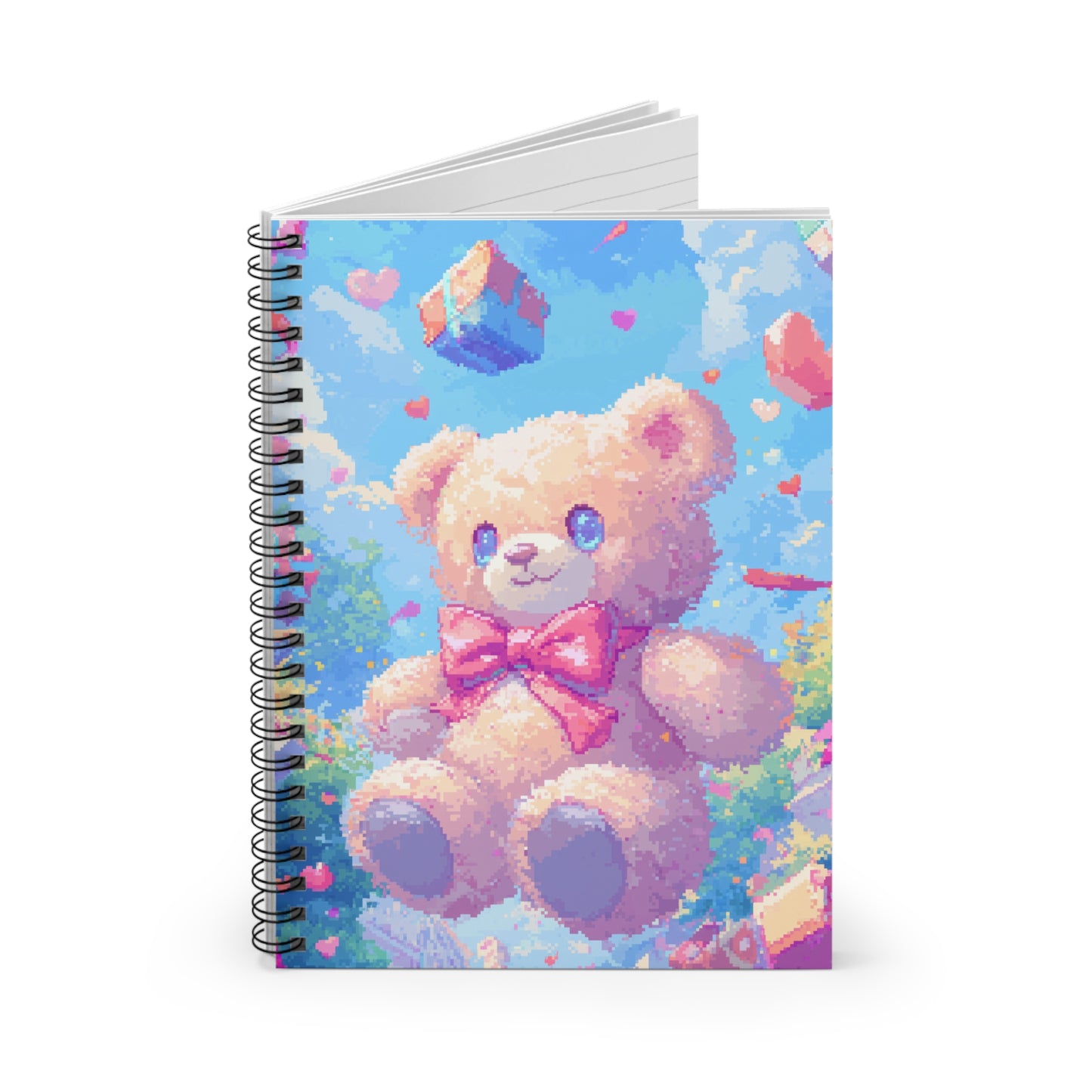 "Cute Teddy" Spiral Notebook - Ruled Line