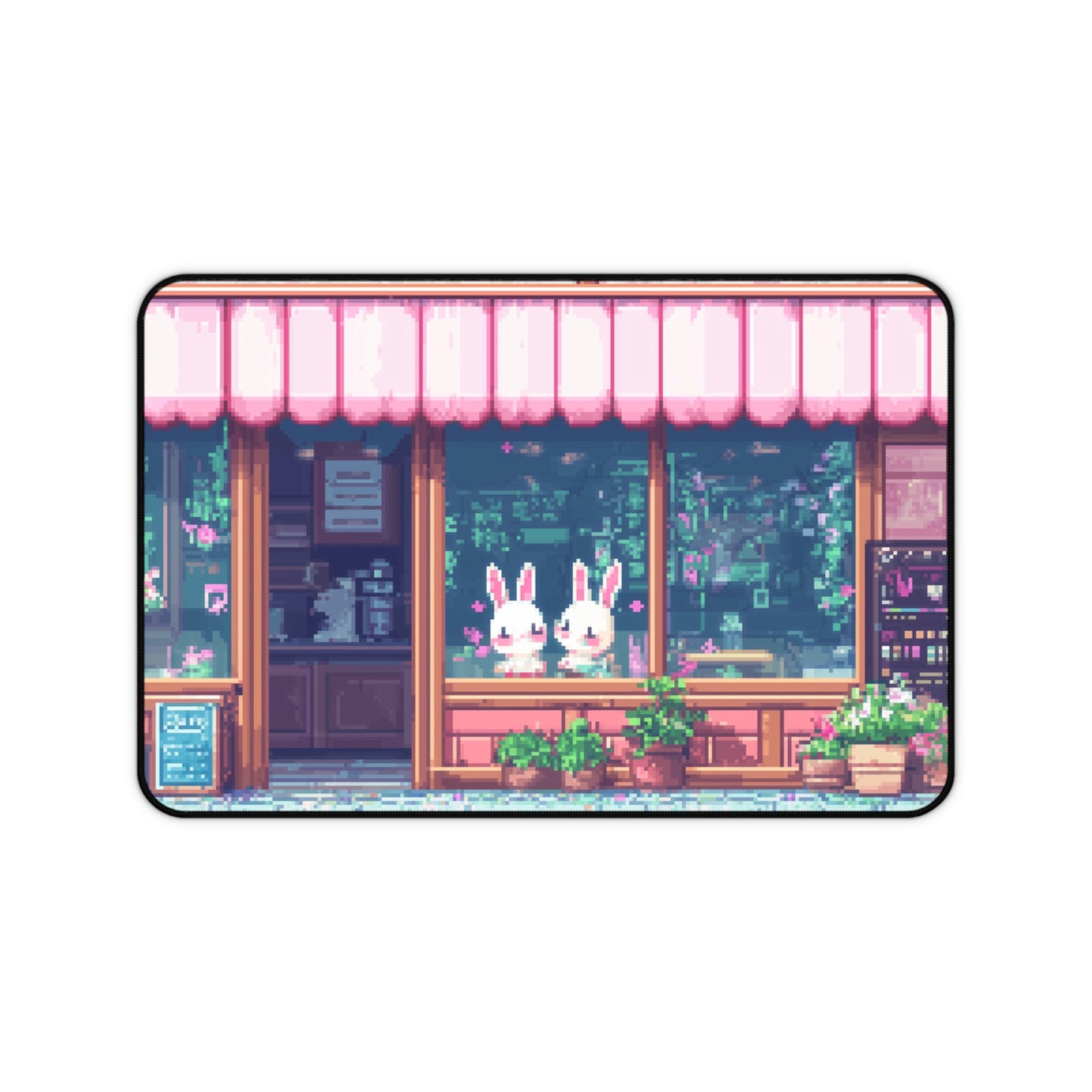 "Bunny Café Bliss" Mousepad