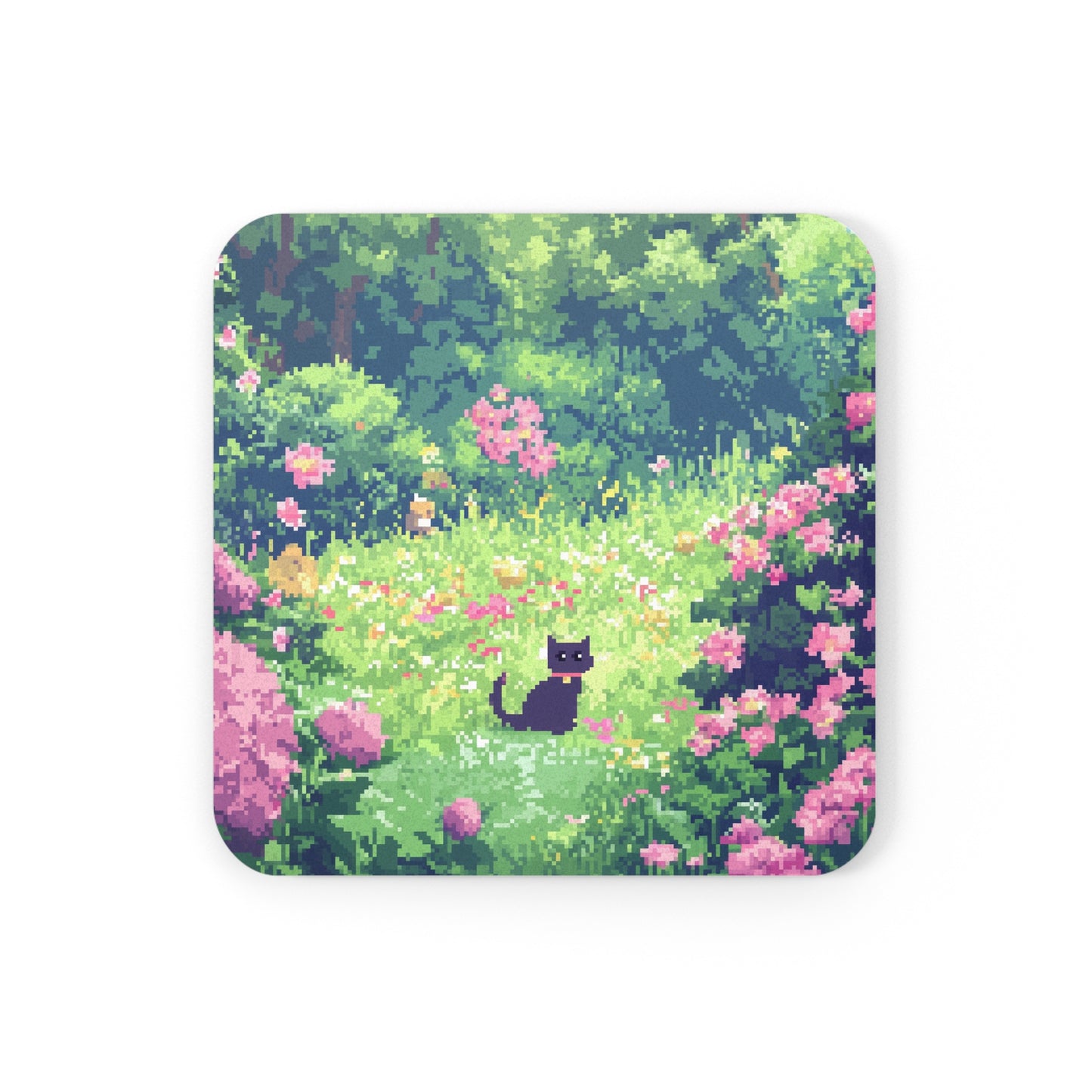 "Dreamy Kitty" Cork Back Coaster