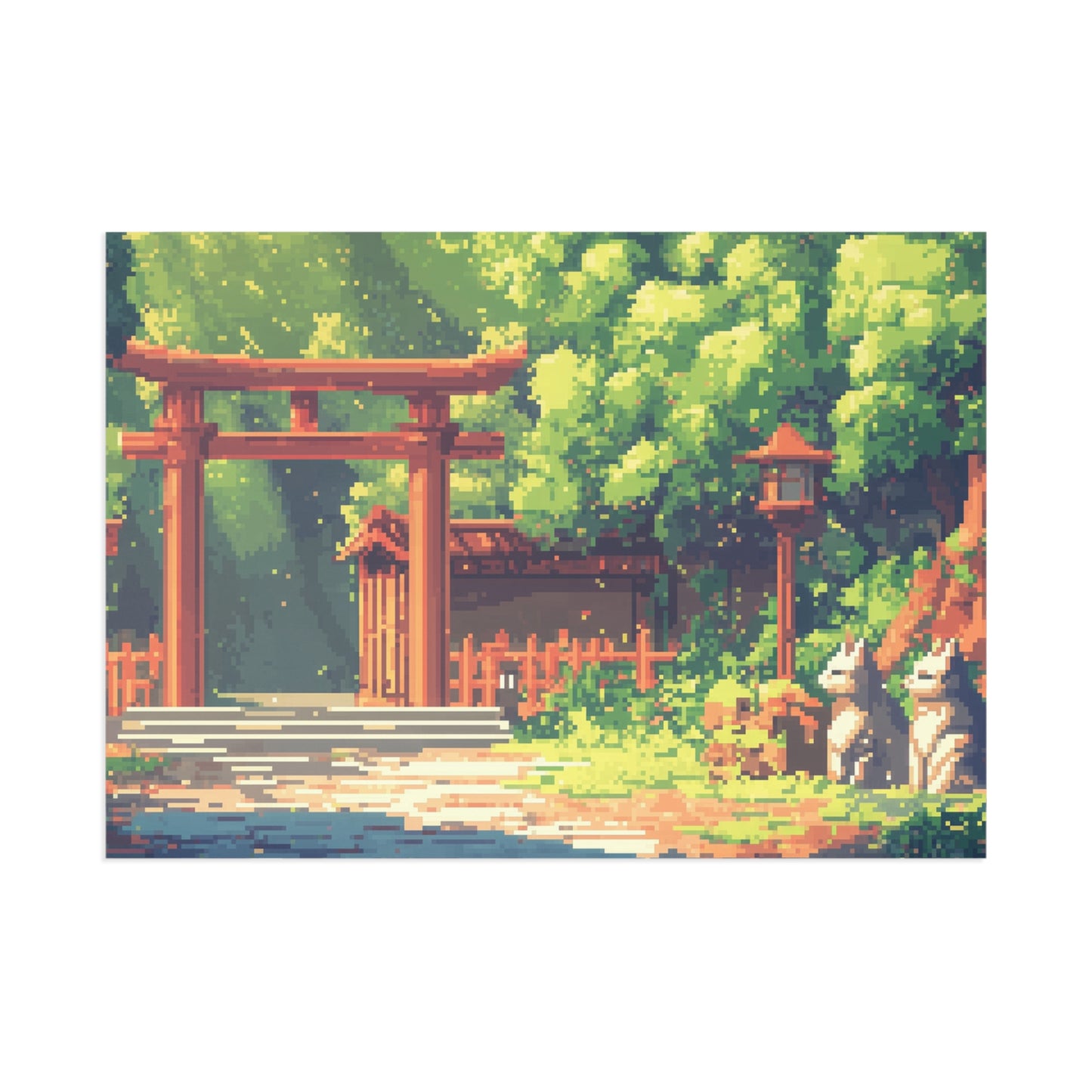 "Foxes at the Tori Gates" Postcards