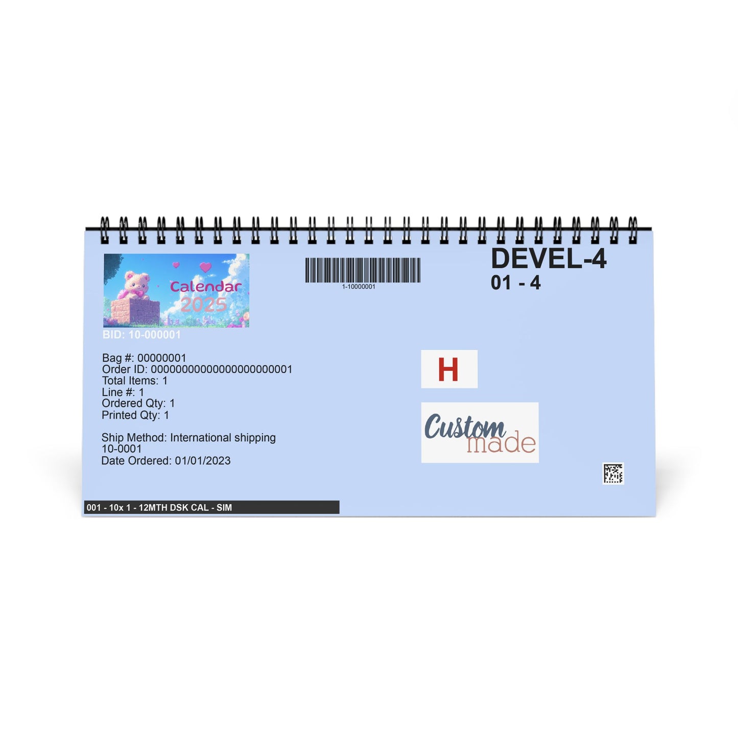 "Pixel-Perfect" Desktop Calendar (2025 grid)