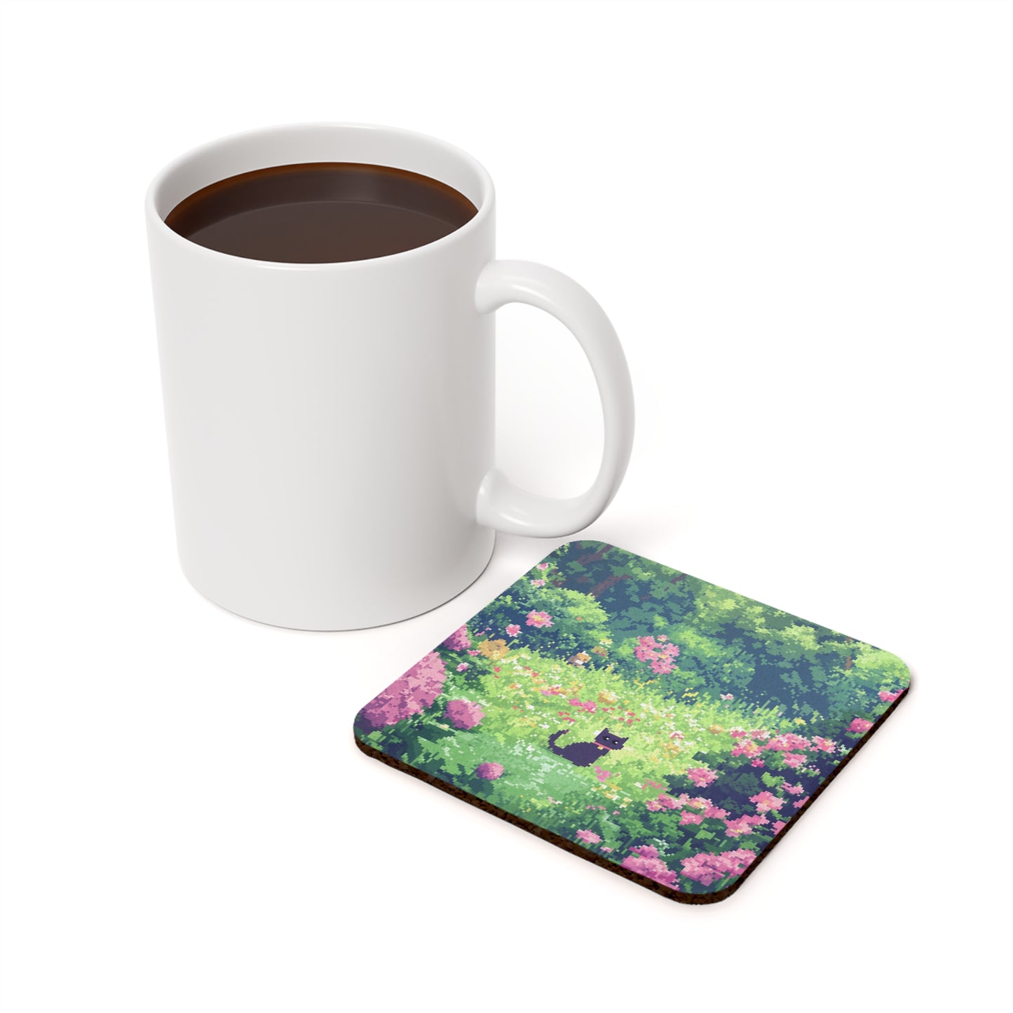 "Dreamy Kitty" Cork Back Coaster