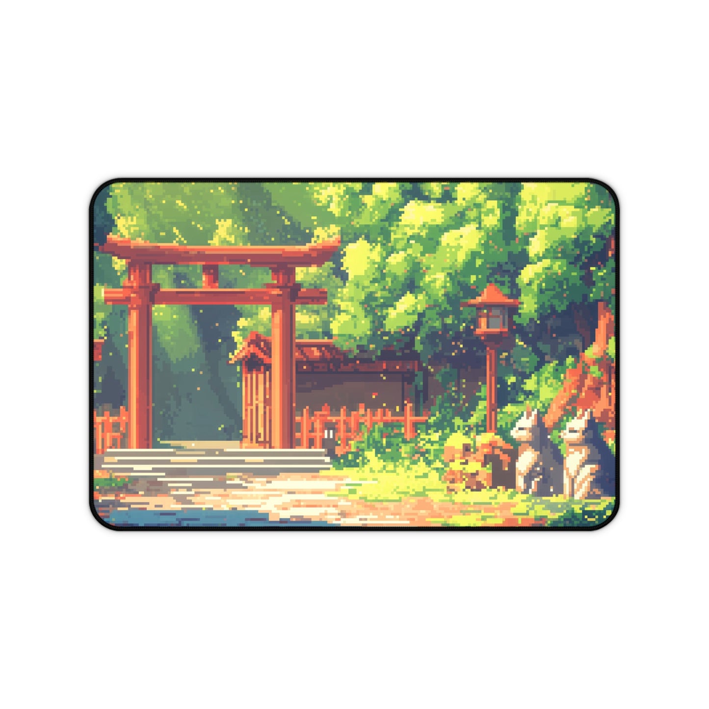 "Foxes at the Tori Gates" Mousepad