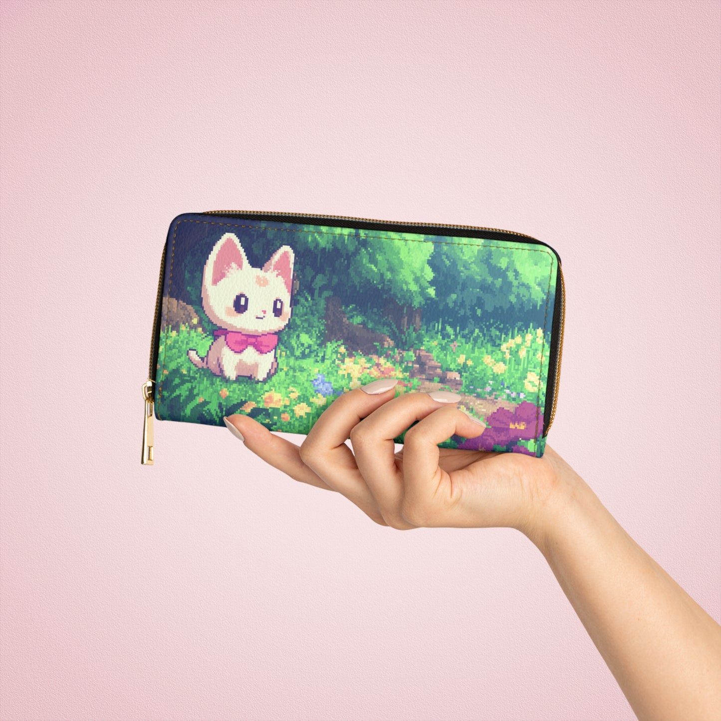 "Forest Kitty" Zipper Wallet