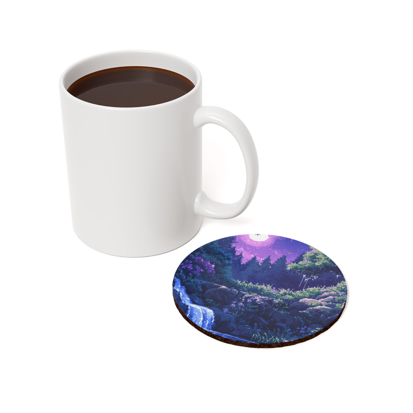 "Serene Nature" Cork Back Coaster