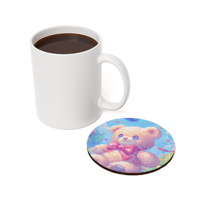 "Cute Teddy" Cork Back Coaster