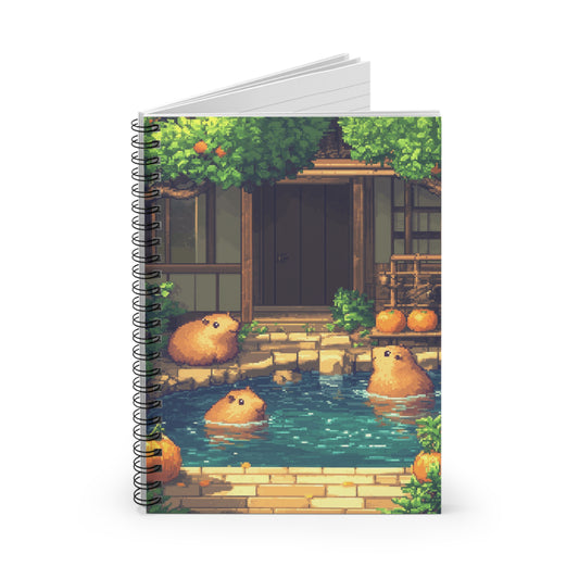 "Adorable Capybaras" Spiral Notebook - Ruled Line