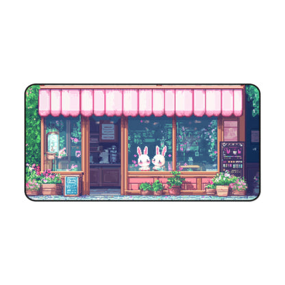 "Bunny Café Bliss" Mousepad