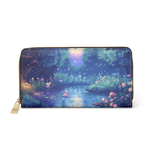 "Dreamy Night Lake" Zipper Wallet