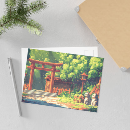 "Foxes at the Tori Gates" Postcards