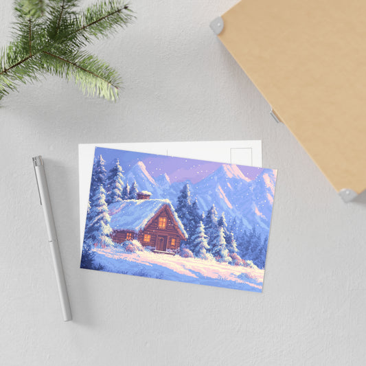 "Winter Cabin" Postcards