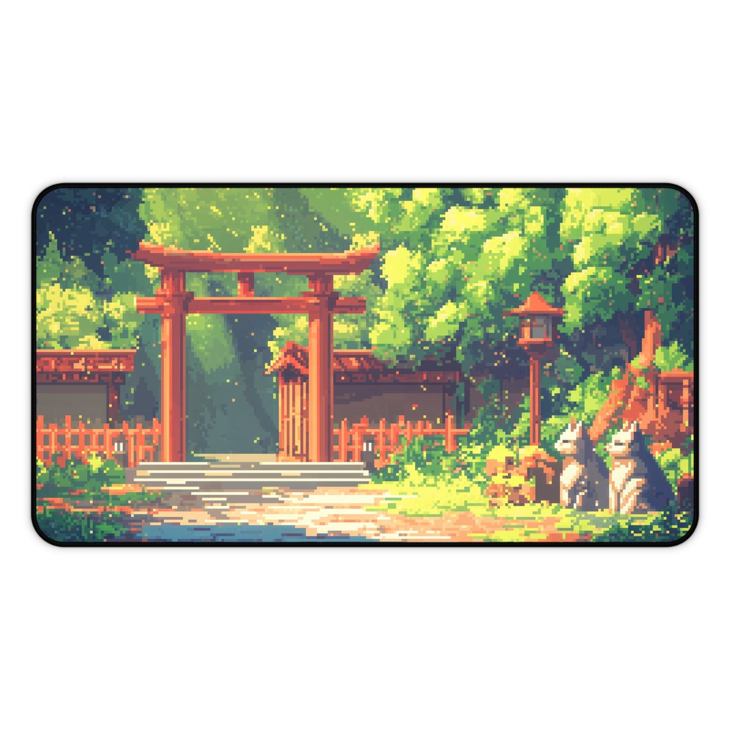 "Foxes at the Tori Gates" Mousepad