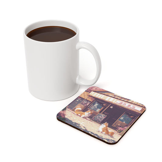 "Charming Café" Cork Back Coaster