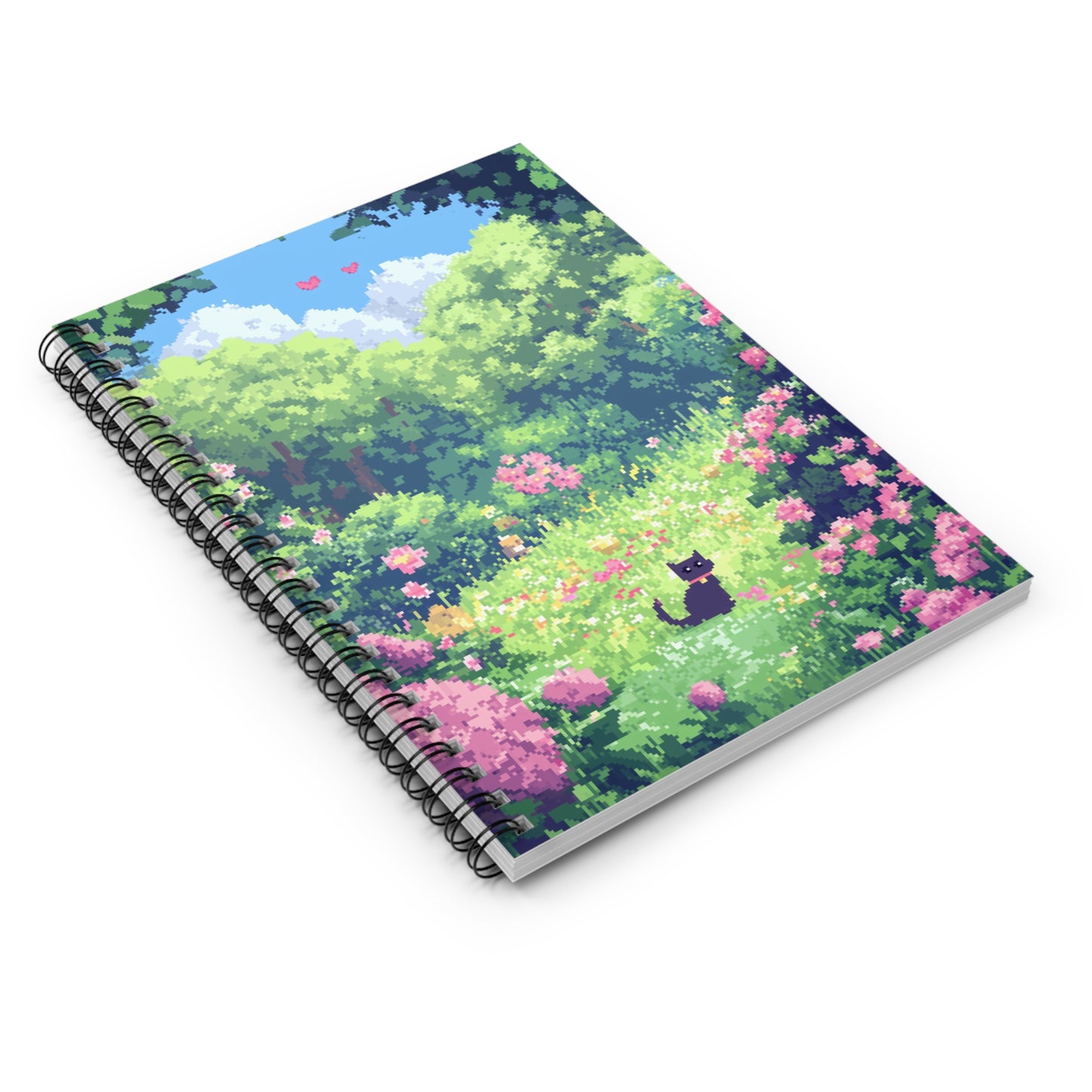 "Dreamy Kitty" Spiral Notebook - Ruled Line