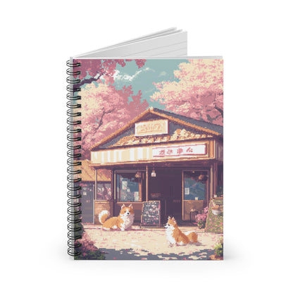 "Charming Café" Spiral Notebook - Ruled Line