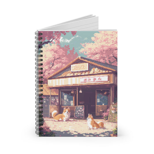 "Charming Café" Spiral Notebook - Ruled Line