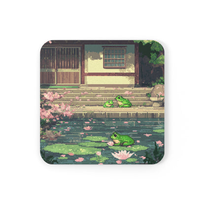 "Frog Pond" Cork Back Coaster