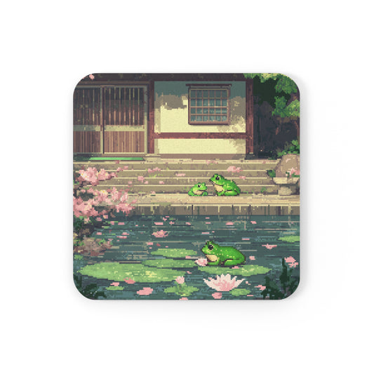 "Frog Pond" Cork Back Coaster