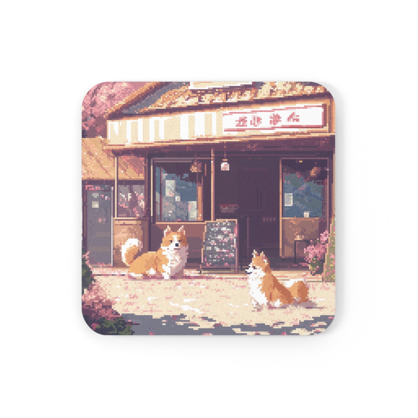 "Charming Café" Cork Back Coaster