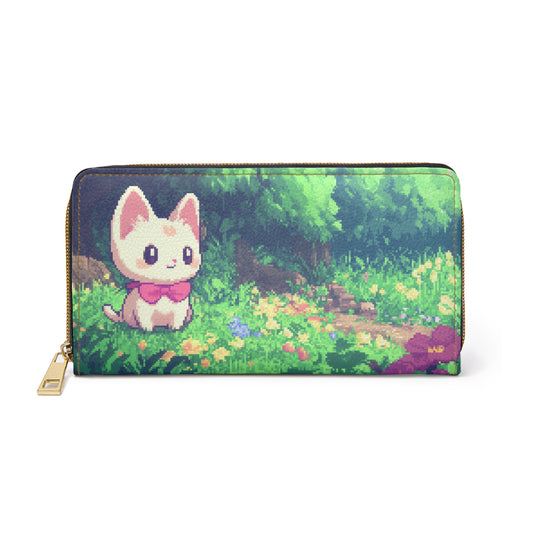 "Forest Kitty" Zipper Wallet