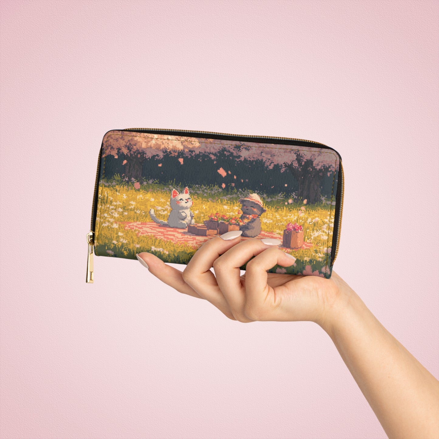 "Cheerful Picnic" Zipper Wallet
