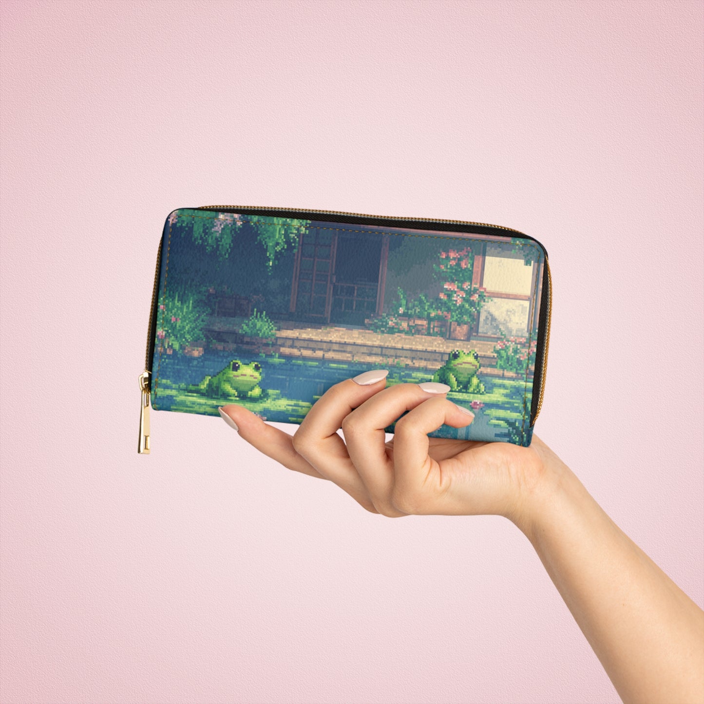 "Kawaii Frogs" Zipper Wallet