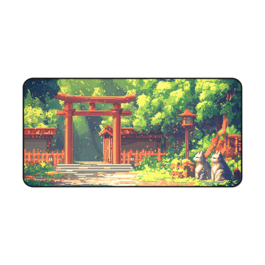 "Foxes at the Tori Gates" Mousepad