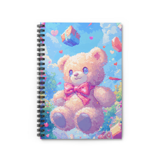"Cute Teddy" Spiral Notebook - Ruled Line