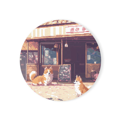 "Charming Café" Cork Back Coaster
