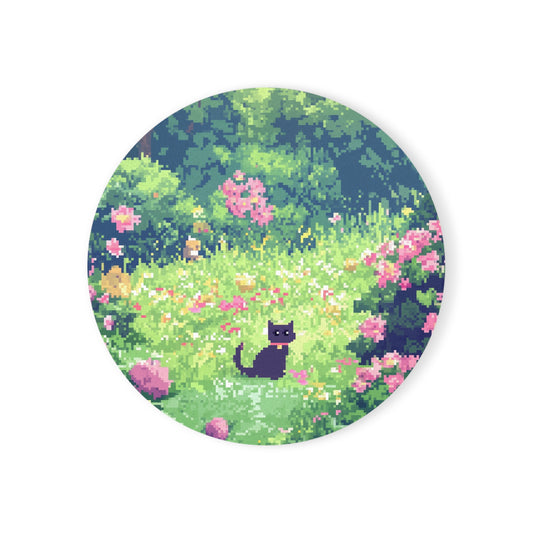 "Dreamy Kitty" Cork Back Coaster