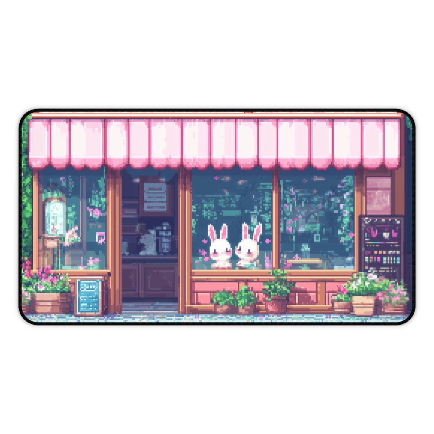"Bunny Café Bliss" Mousepad