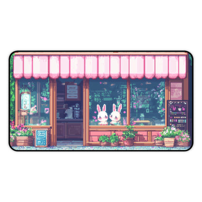 "Bunny Café Bliss" Mousepad