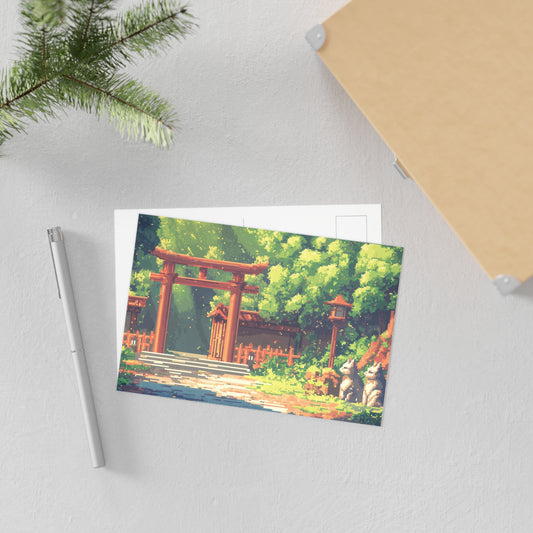 "Foxes at the Tori Gates" Postcards