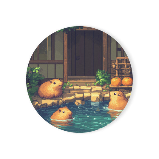 "Adorable Capybaras" Cork Back Coaster