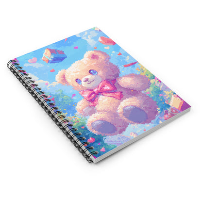 "Cute Teddy" Spiral Notebook - Ruled Line