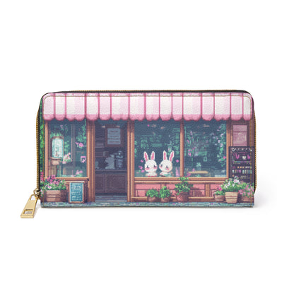 "Bunny Café Bliss" Zipper Wallet